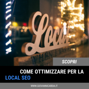 Ottimizzazione local SEO