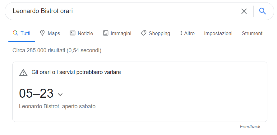 local SEO SIL orari Google my Business