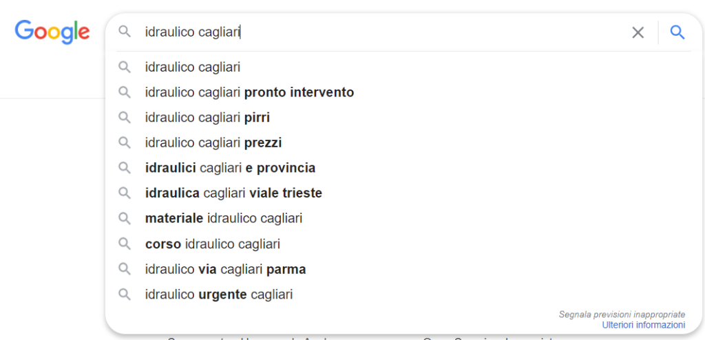 SEO locale Google autocomplete