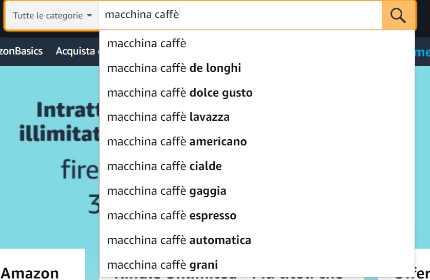 parole chiave correlate amazon seo ecommerce