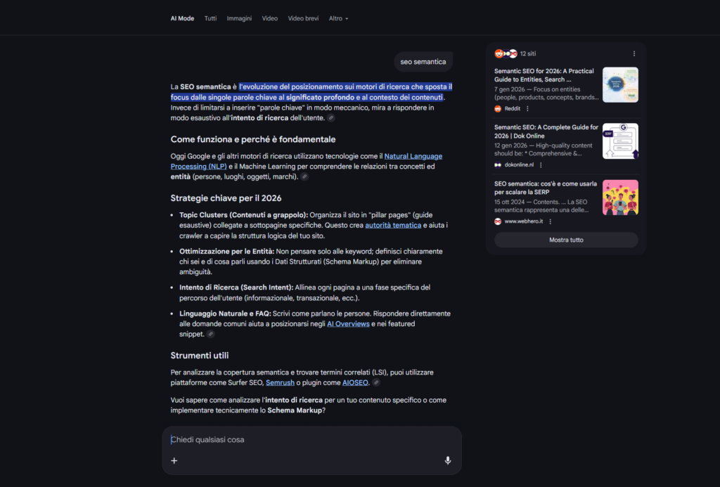 SEO Semantica Guida 2026: Come applicarla + Checklist 4 SEO Semantica Guida 2026: Come applicarla + Checklist 3